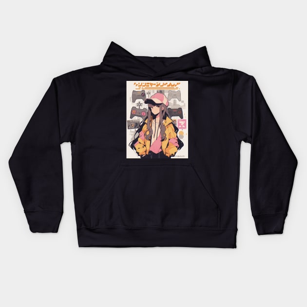 Gamer Girl #1 Kids Hoodie by Neon Dream